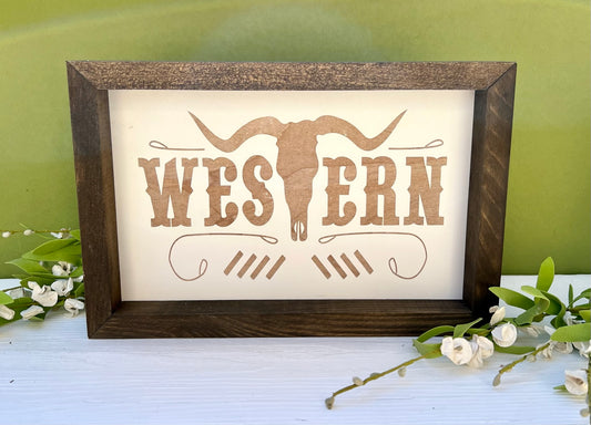 Western Wooden sign 8x12